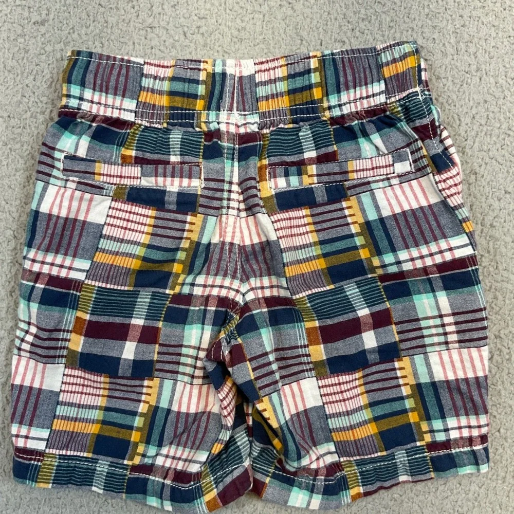Gymboree Patchwork Plaid Shorts Kids Size 4 Multicolor Excellent Preppy Summer